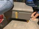 星奇堡 欧式换鞋储物凳家用门口鞋柜长条凳衣帽间轻奢试鞋沙发凳休息软包收纳床尾凳 深灰色 60*40*40 实拍图