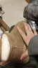 百思图冬商场新款加绒雪地靴保暖大棉鞋厚底女短靴LD520DD3 驼色 36 实拍图