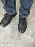 哈森（Harson）头层小牛皮男鞋秋冬运动皮鞋厚底商务休闲鞋真皮通勤高端健步鞋 黑色 四季款 44 (270mm) 实拍图