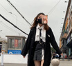 咚憬韩版秋冬季小个子黑色防风衣外套女中长款2024新款洋气学生休闲 黑色 L 建议105-120斤 实拍图