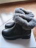 红蜻蜓中筒靴女厚底增高加绒保暖雪地靴女短筒棉靴女皮靴子 WTC434051R 实拍图