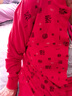 春织本命年马年保暖内衣女套装中老年大红色开衫老人秋衣秋裤棉毛衫男 【女士】云福套装+袜子2+内裤 保暖开衫 2XL 130斤-145斤 实拍图