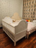 月亮船婴儿床1.4米加长宽实木多功能拼接大床宝宝床新生儿儿童床可储物 可选色+5cm乳胶椰棕床垫+五件套 140*70cm 实拍图