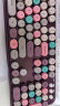 镭拓 Rantopad RF104无线键盘鼠标套装 办公键鼠套装 复古键盘 鼠标 套装104键全尺寸 紫色混彩 实拍图
