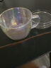 九土 简约透明玻璃早餐杯牛奶杯可加热带把酸奶燕麦杯带盖大容量水杯 早餐杯-炫彩色 实拍图