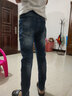 劈雳战车   2019新款蓝色乞丐破洞牛仔裤男潮牌秋季弹力韩版潮流百搭男裤子修身小脚裤休闲长裤 JSN-833蓝色 30 实拍图