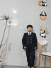 衣诺坊儿童西服套装男童演出服主持人西装 黑色套装 140 实拍图