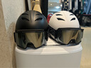 迈卡龙滑雪头盔雪镜一体雪盔单双板防撞男女成人保暖透气滑雪帽滑雪装备 JNA套装款【K10黑+X10大边框雪镜】冰川银 XL码-适合男生（头围58-62cm） 实拍图