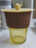 SP SAUCE日本食品级硅胶防尘水杯盖配件耐高温玻璃杯马克杯盖通用盖子 黄色2个 直径约10.8厘米 实拍图