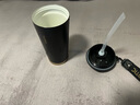 水莫停咖啡杯陶瓷内胆保温杯男女士高颜值学生随行杯吸管水杯子 暮色黑 500ml 三饮随行 实拍图
