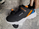 ABC KIDS童鞋男童鞋子2025秋季新款儿童运动鞋网面儿童跑鞋时尚潮流女童鞋 革面黑橘色 34 实拍图