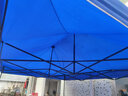 普希户外遮阳棚定制折叠雨棚四角大伞夜市摆摊帐四脚广告帐篷遮阳伞 加固黑钢【3X4.5】蓝色 实拍图