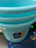 BAIWEN家用塑料水桶带盖塑料桶儿童小水桶盆桶美术画画水桶户外装水桶 1个6#4L无盖蓝色22*20CM 实拍图