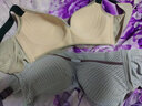 曼可娇大码内衣女超薄款无钢圈大胸显小聚拢透气胸罩收副乳文胸套装胖MM 浅蓝+浅绿 M 42/95(BCD通杯约0.3C) 实拍图