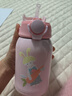 富光 儿童保温杯子316不锈钢水杯男女小学生幼儿园大容量吸管杯包包杯 娃娃狐-316亮面内胆+3D图案500ml 实拍图