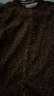 茵曼冬装新款立领缩褶荷叶边拼接花边长袖衬衫 褐色 XL 晒单实拍图