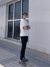 啄木鸟【两件装】冰丝裤男夏季休闲裤子男高弹速干宽松透气大码青年长裤 黑色直筒+灰色直筒 XL （建议105-120斤） 实拍图