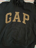 Gap男女装春秋LOGO美式复古连帽法式圈织软卫衣892186 黑色 165/84A(XS)亚洲尺码 实拍图