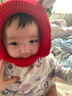 李晨曦（Lichenxi）秋冬儿童毛线帽宝宝帽护耳帽针织帽男女童加绒保暖帽婴儿套头帽子 红色 【大耳朵套头帽】 均码 大号（适合8个月-3岁宝宝有弹力） 实拍图