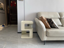 铁知音轻奢沙发边几个性创意几何设计520现代简约边柜设计师创意小角几 奶白色-现货速发 实拍图