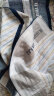 艾薇纯棉枕巾一个儿童加大三层纱布夹棉枕芯枕头巾 蓝色格子 52*78cm 实拍图