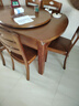 莱仕达京东居家优选实木餐桌椅伸缩折叠家用饭桌H06 1.38桌+6椅+转 实拍图