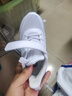 361°儿童运动鞋四季小童轻便男童鞋网面透气女童魔术贴软底跑步鞋 【大网】361度白/银色 29 实拍图