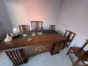 羽匠新中式实木茶桌椅组合客厅功夫泡茶台办公室茶几家用茶具套装一体 1.6米单桌大石头1长梳椅4月牙 实拍图