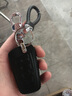 适用于宝马钥匙包真皮钥匙套5系3系GTx1 1系2系x6x5x3 7系4系x4男女汽车钥匙扣保护壳 宝马A款黑色 实拍图
