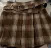 妙奕嘉短裙秋冬季半身裙女百褶裙裙子格子新款毛呢冬裙a字半裙新款2025 复古格子毛呢卡其短裙 M 【建议95-110斤】 实拍图