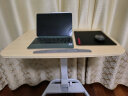 Frankwood站立式升降折叠笔记本电脑桌工作台懒人床边学习书桌移动沙发桌子 枫木色FWS16-01 实拍图