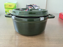 珐宝（staub）法国进口珐琅铸铁锅双耳煲汤锅煎炒锅时萝绿18cm 1004201 实拍图