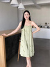 歌倩雅轩之婷【超柔软】吊带睡裙女夏款棉薄款甜美满印郁金香睡衣裙子 D2366138 XL 实拍图
