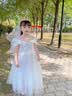 彬单儿童礼服长款蓬蓬裙高端洋气夏季女童连衣裙钢琴表演服 白色 130  实拍图