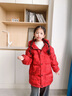 雅鹿亲子装儿童羽绒服男童女童2026新款大童洋气冬季加厚外套亲子冬装 红色 130 cm 实拍图