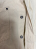 马登工装 美式复古长袖衬衫男印第安图腾拼接口袋叠穿纯棉衬衣春秋 米白色 S 实拍图