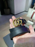 GUCCI古驰GG Marmont系列窄版腰带2厘米宽[礼物] 黑色 75cm 实拍图