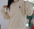 Teenie Weenie小熊秋季简约圆领套头卫衣学院风短款上衣休闲时尚女 乳白色 L (170) 实拍图