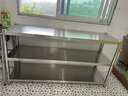 三只猩猩不锈钢厨房置物架落地不锈钢置物架厨房收纳架货微波炉架储物架柜 豪华加粗加厚 长150宽45高80三层 实拍图