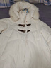雪中飞羽绒服女长款宽松休闲狐狸毛领简约气质外套 米白 2XL 实拍图