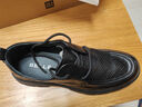 百丽打孔透气休闲皮鞋男夏季真皮缓震按摩商务鞋A1111BM3 黑色系带A1111 44 (270mm) 实拍图
