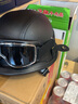 KEAZ摩托车头盔复古半盔德式钢盔3C认证电动车安全帽四季通用头盔男女 复古黑配复古镜 XL（60-61cm） 实拍图