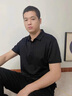 罗蒙（ROMON）无痕短袖t恤男士夏季Polo保罗衫冰丝t恤男翻领半袖商务休闲中青年 2201-4深海蓝【单件装】 XL 实拍图