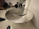 腾景顺304不锈钢大圆桌折叠餐桌桌子带转盘10人吃饭桌圆形桌面饭店食堂 （304特厚）1.8米+1.2转盘 实拍图