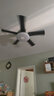 佑家LED餐厅风扇灯吊扇灯现代简约客厅吊灯风扇卧室电扇灯 【升级60w全光谱】哑白变频6档 48寸 实拍图