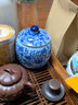 亿凯鑫青花瓷茶叶罐大号陶瓷密封储藏罐红茶绿茶普洱醒茶储物茶罐礼盒装 青花牡丹茶叶罐（蓝色 实拍图