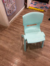 苍槿塑料儿童凳子靠背椅子幼儿园宝宝吃饭餐椅家用防滑加厚熟胶小板凳 浅蓝色 坐高21cm）无脚套 实拍图