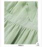 lagogo拉谷谷夏季新款绿色气质甜美V领木耳边短袖连衣裙女高腰 浅绿色(L8) 165/L/40 晒单实拍图