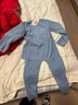 贝瑞加（Babyprints）男童保暖内衣套装秋冬内衣男宝宝秋衣秋裤无痕棉毛衫 蓝120 实拍图