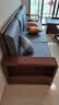 梓画实木沙发客厅金丝胡桃木家用中式直排贵妃储物2026新款家具1203 四人位+贵妃踏+茶几【特价】 【储物款】  5A抗菌｜10防科技布｜海绵坐垫 实拍图